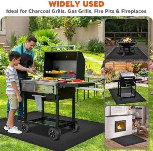 Uranshin Large Under Grill Mat for Outdoor Grill & Deck BBQ, 48 x 36 inches - Image 7