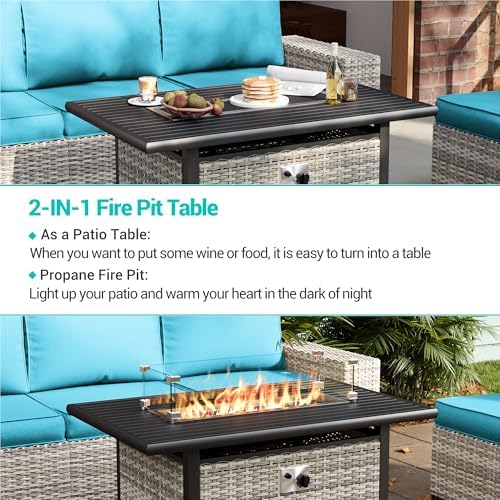 Outdoor Patio Furniture Set PE Wicker Rattan Outdoor Sectional Sofa - Image 2