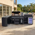 95.8'' Modular Outdoor Kitchen Island with Grill, 6+1 Burners, 95500 BTU by Unknown