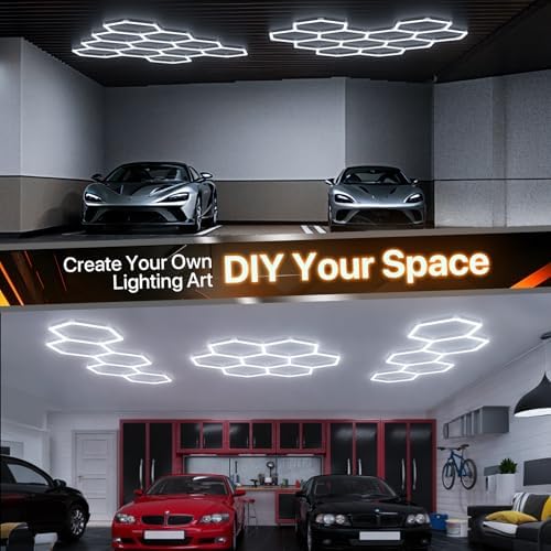 Hexagon Garage Lights: 476W 17 Grids Hexagon Led Lights 52360LM - Image 3
