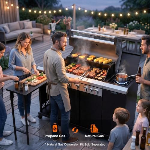 Brand-Man Propane Gas Grill Island Outdoor Kitchen & Storage Cabinets - Image 2