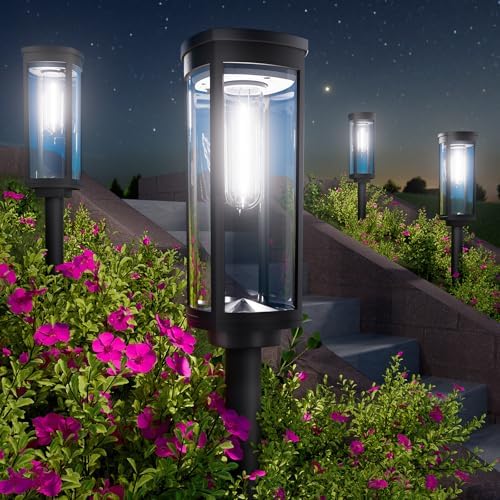 BITPOTT Solar Pathway Lights Outdoor, 12 Pack, Cool White, IP65 by BITPOTT
