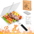 Large Stainless Steel Grilling Basket with Removable Handle – Deep Fish & Vegetable Grill Basket for Outdoor BBQ, Heavy Duty Non-Stick Basket for Gas/Charcoal Grill, Easy to Clean – Gifts for Dad by Unknown