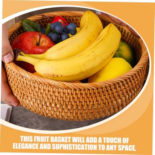 Vintage Rattan Woven Basket for Kitchen Fruit Snack Storage Organizer - Image 6