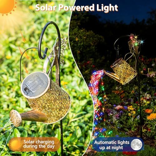 Solar Watering Can Light, Solar Outdoor Decorative, Garden Decor Lights - Image 2