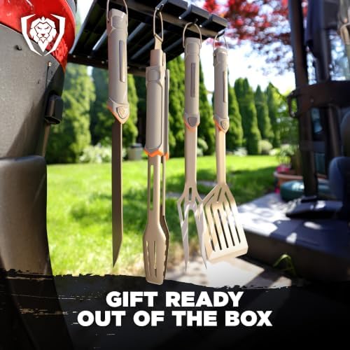 Dalstrong 4-Pc BBQ Grill Tool Set - Knife, Fork, Spatula & Locking Tongs - Image 5