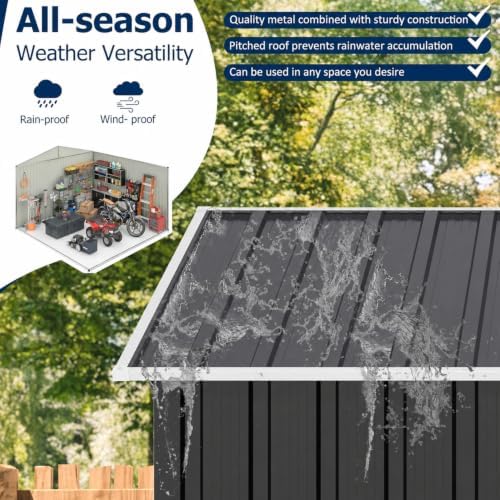 AirWire 10x10 FT Outdoor Storage Shed - Image 7