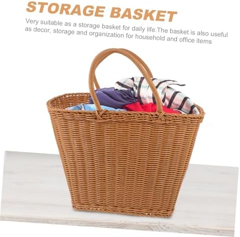 Handmade Woven Picking Basket, Decorative Rural Style Storage Holder - Image 7