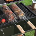 Rolling Grill Basket, 2PCS Grill Baskets for Outdoor Grill, REMOVABLE HANDLE, Anti-Scorch Stainless Steel BBQ Net Tube for Meat, Shrimp, Vegetables, BBQ Gifts for Dad, Husband (Octagon+Round) by GAUYEBY