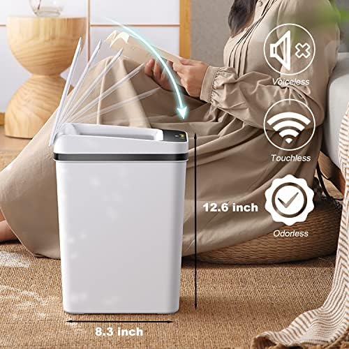 2.5 Gallon Smart Trash Can Sensor Motion - Touchless Bathroom Trash Can - Image 5