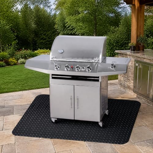 Fasmov 48 x 36 inches Grill Mat Grill and Garage Protective Mat, Protects Decks and Patios from Grease Splashes, PVC Flame Retardant Material - Image 6