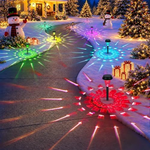 GIGALUMI Solar Christmas Lights Outdoor Waterproof Pathway Lights, 12 Pack by GIGALUMI