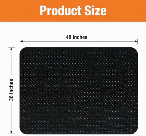 Fasmov 48 x 36 inches Grill Mat Grill and Garage Protective Mat, Protects Decks and Patios from Grease Splashes, PVC Flame Retardant Material - Image 2