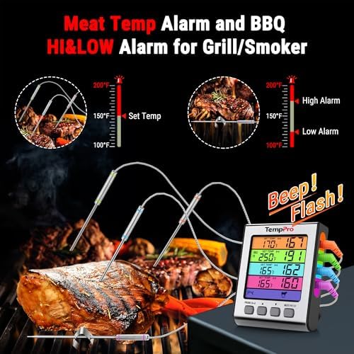 TempPro TempTrack Digital Meat Thermometer with 4 Temperature Probes - Image 5
