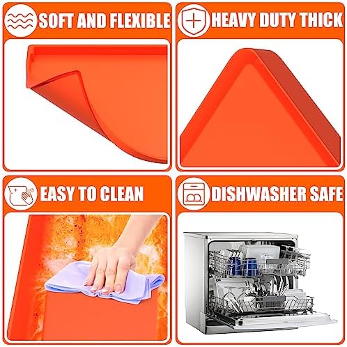 BESSIO Silicone Griddle Mat Cover for Blackstone Griddle 17 Inch Orange - Image 5