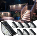 BKBB PPBB Solar Step Lights for Outside, Solar Stair Lights Outdoor Waterproof, Deck Step Lights for Fence, Patio, Yard, Porch, Front Door, Sidewalk, Garden, Patio Decor (8, Cool White) by Unknown