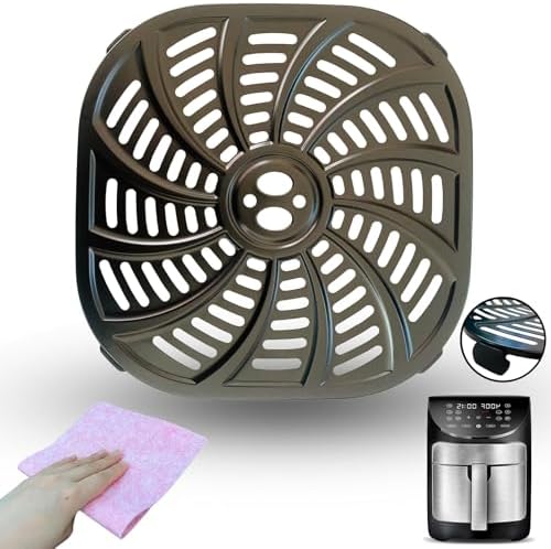 7QT Air Fryer Crisper Tray for Gourmia GAF798 Air Fryers, Upgraded Double Layer Non-stick Coating Air Fryer Grill Crisper Plate Pan Rack Grate for 7QT Gourmia Air Fryer, Dishwasher Safe by chengziyue