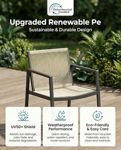ZANDOR Expandable Patio Dining Table for 4-8 People, Aluminum Outdoor Square Table(55"-82.7") with Safety Lock,Adjustable Height-Wood Grain for Backyard,Garden,Porch, Yard,Poolside,Grey - Image 5
