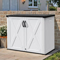 Patiowell 26 Cu.ft Resin Outdoor Storage Cabinet with Lockable Door, White by Patiowell