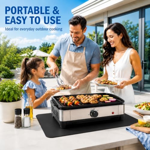 Heat Resistant Grill Mat for Countertop, 24 x 31 Inch Fireproof Waterproof BBQ Mat for Table and Countertop Protection, Fits Blackstone, Ninja, Gas Grills - Image 4