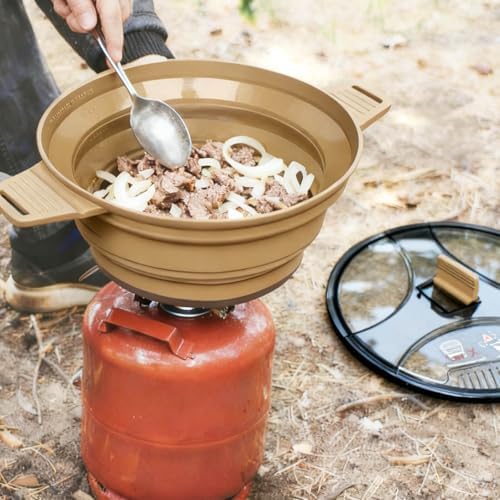 2.5L Collapsible Camping Cook Pot, Khaki - Image 3
