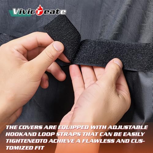 Vivicreate Waterproof BBQ Grill Cover 32 Inch Heavy Duty 420D Fabric Outdoor Barbecue Cover Weatherproof UV Protection Windproof Fits Weber Char-Broil Nexgrill Traeger Smoker Parrilla - Image 5