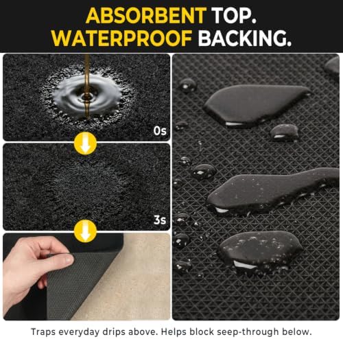 2-Pack Heavy Duty Oil Spill Mat, Oil Mat, Garage Floor Mats, 29"x36" - Image 3