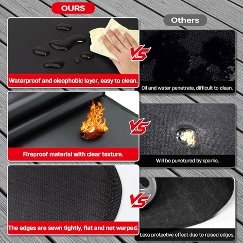 48 x 30 inches Under Grill Mats for Outdoor Grill Patio & Deck BBQ - Image 6