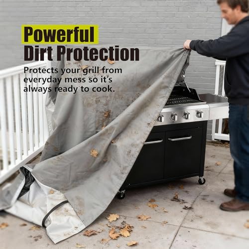 YSPACE 52 Inch Grill Cover Heavy Duty Waterproof for Weber Spirit 300 - Image 3
