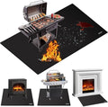 ENGPOW Large 90 x 48 inches Under Grill Mat for Outdoor Grill, Double-Sided Fireproof Indoor Fireplace Mat Fire Pit Mat, Oil-Proof Waterproof BBQ Mat for Deck Patio Lawn,Reusable and Easy to Clean by ENGPOW