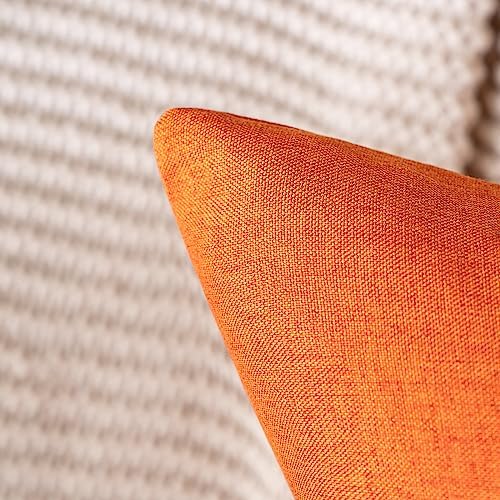 MIULEE Decorative Outdoor Pillow Covers Fall Lumbar 12x20 Bright Orange - Image 2
