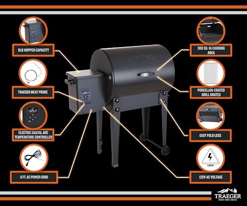 Traeger Tailgater Portable Wood Pellet Grill & Smoker, 300 Sq In - Image 5
