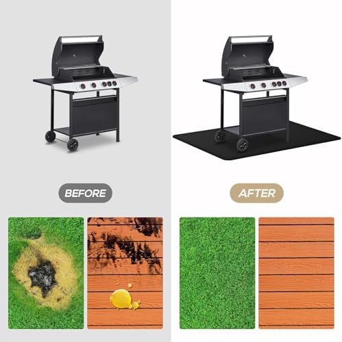 72"×48" Large Under Grill Mats for Outdoor Grill,Deck,Patio,Porch and BBQ Mat, Fireproof Oil and Waterproof Protective Mat, Outdoor BBQ Fire Pit Fireplace Mat, Non-Slip - Image 4