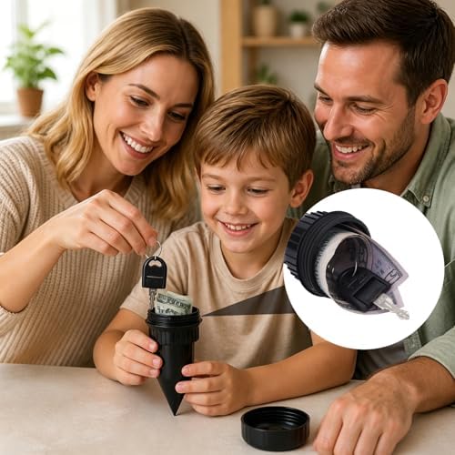 Sprinkler Head Key Hider, Realistic Sprinkler Hide a Key Holder Outside Waterproof & Discreet Outdoor Secret Storage Container for Hidden Spare Keys Cashes & Small Items for Garden Emergency Backup - Image 6