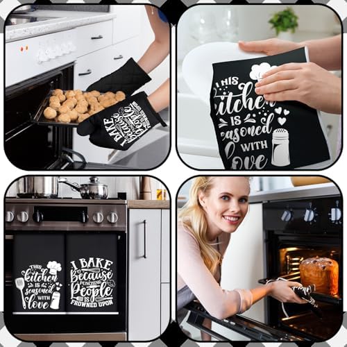 Sratte 6 Pcs Kitchen Decor Accessories Set Set, Baking, Black - Image 5