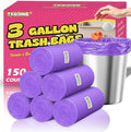 Small 3 Gallon Trash Bags Unscented, 0.78 Mil, Purple, 150 Count by TFORING%C2%AE