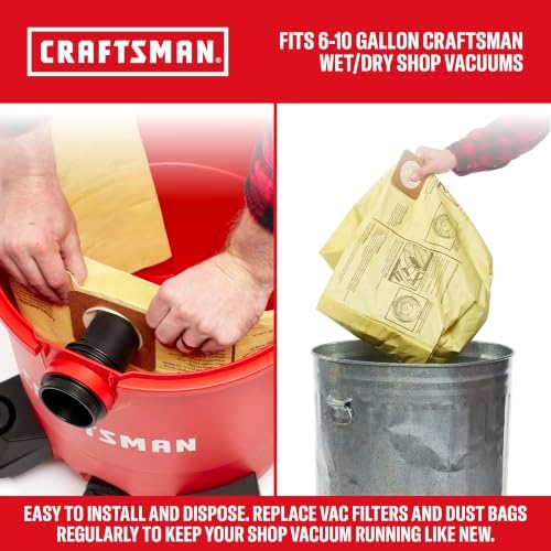 CRAFTSMAN CMXEVBE18590 9 Gallon 4.25 Peak HP Wet Dry Shop Vacuum - Image 6