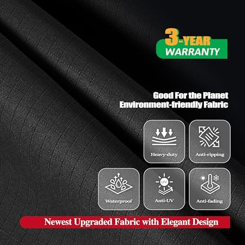 F&J Outdoors Grill Cover BBQ Cover, Black, 48" W x 27" D x 43" H - Image 3
