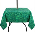 EHouseHome Outdoor Indoor 60inch SquareTablecloth with Umbrella Hole and Zipper, Waterproof Zippered Patio Table Cloths, Spring/Summer Table Covers for Backyard Circular Table/BBQs/Picnic by EHouseHome