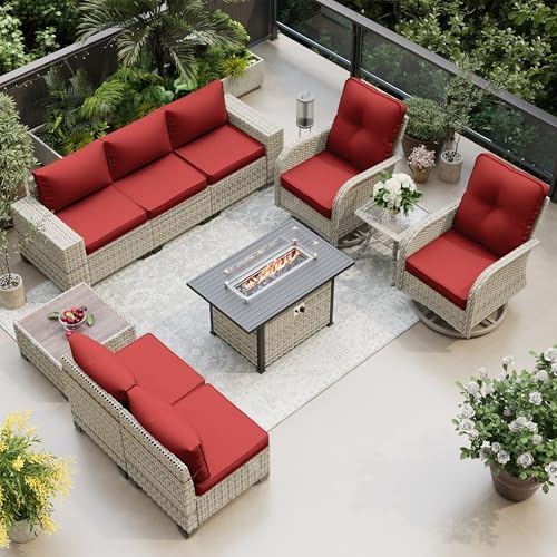 Outdoor Patio Furniture Set PE Wicker Rattan Outdoor Sectional Sofa - Image 5