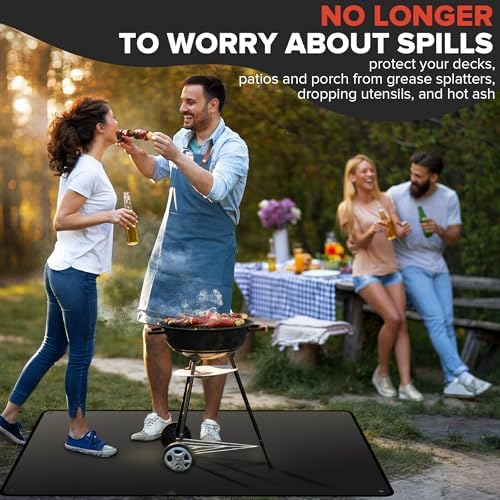 Easywave BBQ Under Grill Mats Fireproof, Double-Sided Heat Resistant Floor Pad for Deck & Lawn, Waterproof Cushion for Camping Travel, Fireplace Pit Protector Large 80 x 48 Inch - Image 7