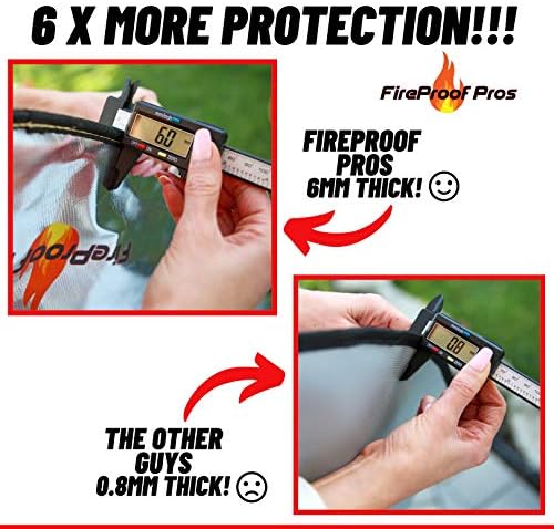 FireProof Pros 40" Round Fire Pit Mat for Deck, Patio, Grass and Concrete. Heat Reflective Fireproof Mat/Ember Mat. 3 Layer Fire Pit Pad, Thick Firepit Protector, Outdoor BBQ Grill Mat Protector - Image 2