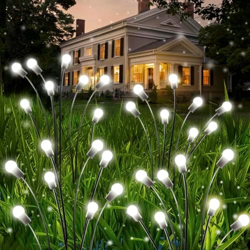 OZS 4 Pack 32 LED Solar Garden Lights, Solar Firefly Lights Outdoor by OZS