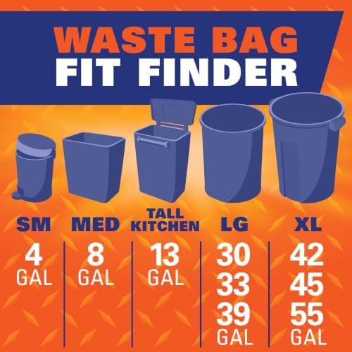 Hefty Ultra Strong 13 Gal Kitchen Trash Bags, Black, Unscented, 40ct - Image 7