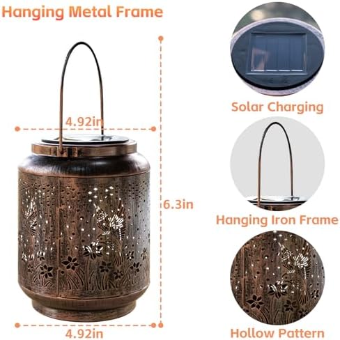Solar Lanterns Garden Decor, Solar Hummingbird Light Outdoor Waterproof - Image 2