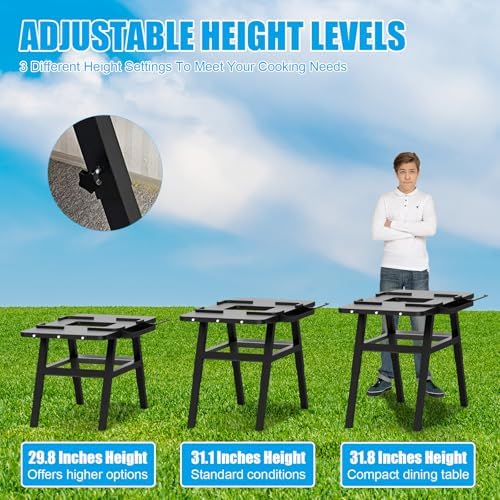 Adjustable Cart for Ninja Outdoor Woodfire Grill Stand OG700 OG800 OG900 - Image 4