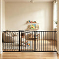 Fairy Baby 71.7"-81.1" Extra Wide Baby Gate for Doorway Wide Openings Black by FairyBaby