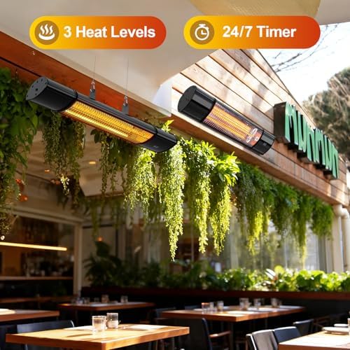 Electric Outdoor Heater, Infrared Patio Heater for Outdoor/Indoor Use - Image 2