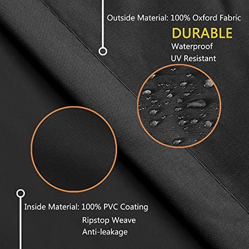 Patio Furniture Covers,Outdoor Furniture Cover Waterproof,Patio Furniture Set Covers for 3 Piece Outdoor Bistro,Patio Sofa Covers Set for 2 Chairs and Coffee Table,Black - Image 6