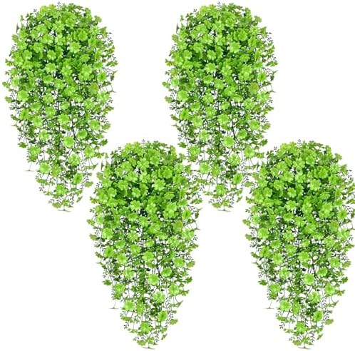 Waipfaru Artificial Hanging Plants, 4Pcs Faux Ivy Four-Leaf Clover by Waipfaru